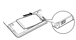 Batterij plaatsen in draadloze module