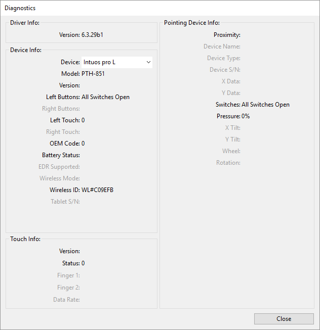 wacom intuos 3 windows 10 settings